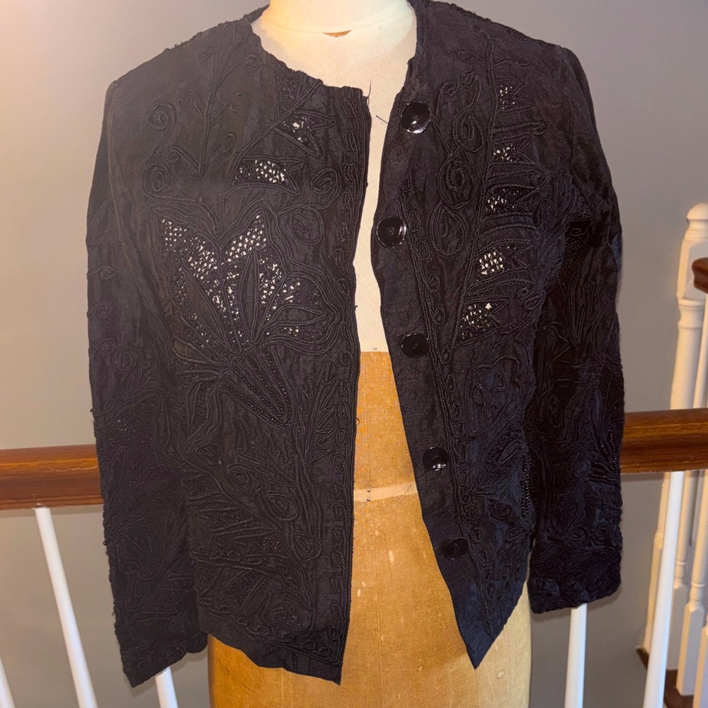 Vintage Silk Embroidered Sandy Starkman Jacket!!!!